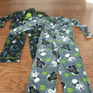 Star wars button down pajamas